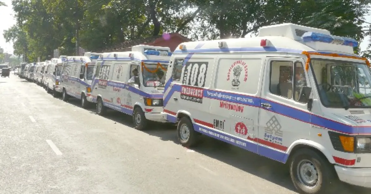 Assam’s 108 Emergency Ambulances Paralysed: Hundreds Off Road as Drivers Begin Indefinite Strike