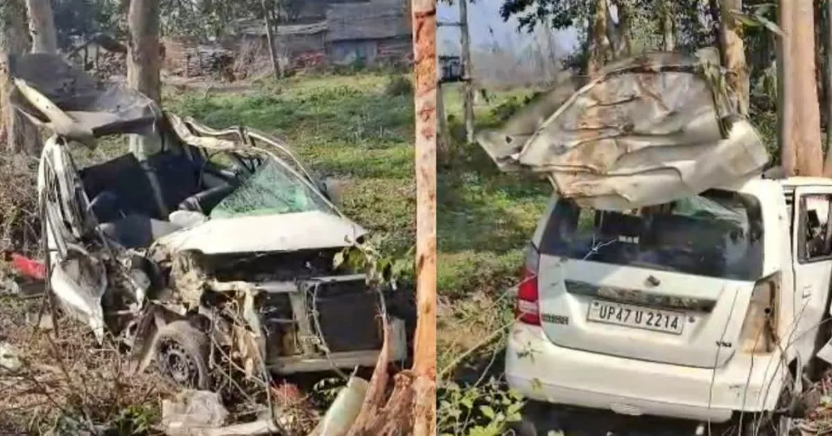 3 Dead, 2 Critically Injured in Car-Tree Crash in Bahraich