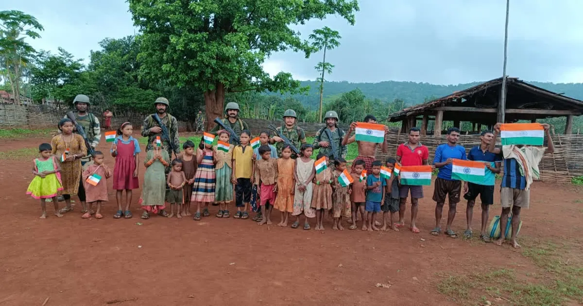Tricolour Hoisted For First Time In Nine Abujhmad Villages Of Chhattisgarh