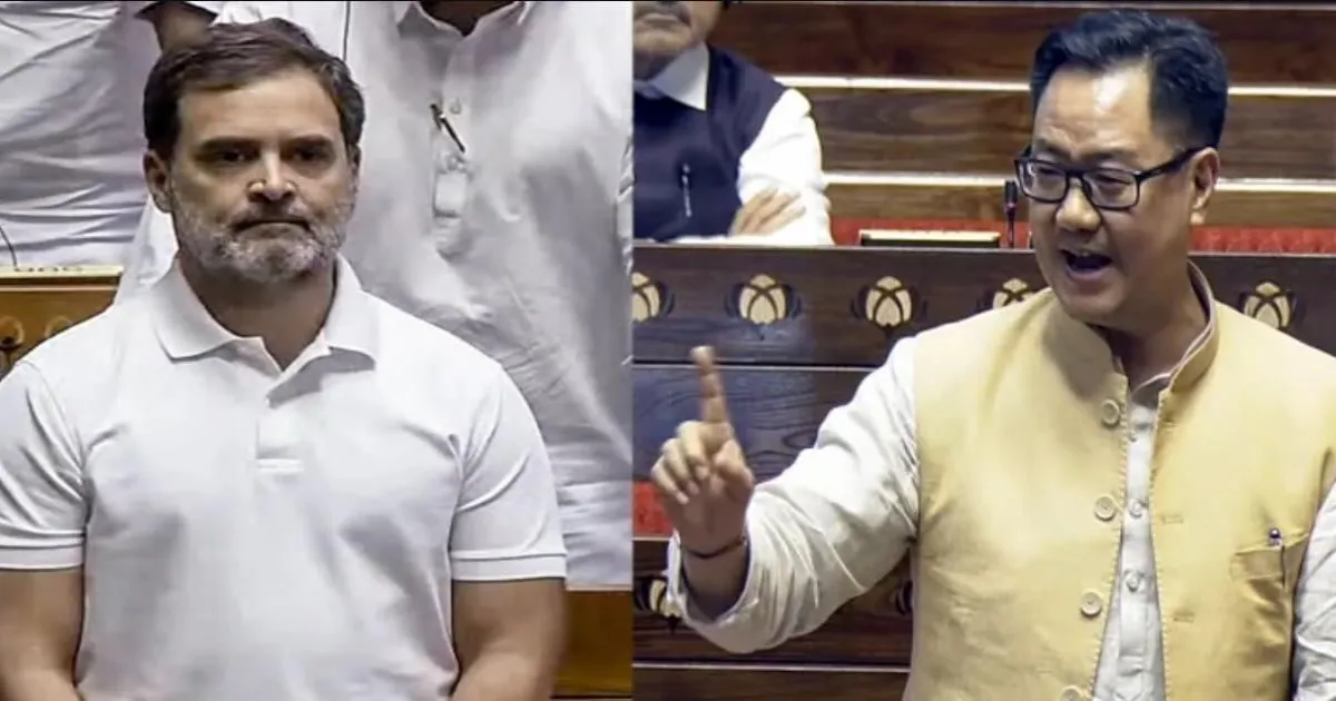 Rijiju Criticises Rahul Gandhi Over Naravane Remarks, Calls It “Frivolous Rhetoric”