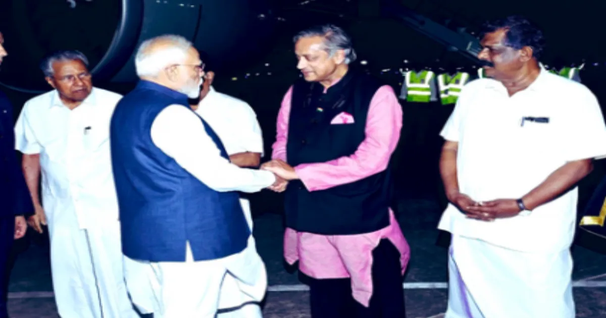 The Loooong Handshake! Is Shashi Tharoor Heading to The BJP?