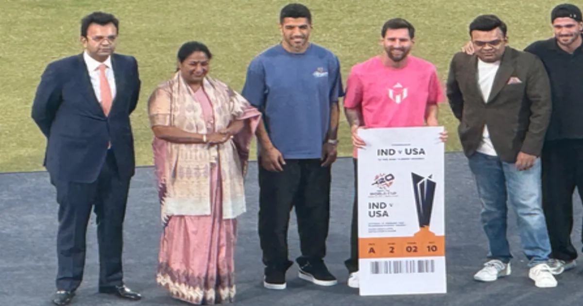 Delhi CM Joins Lionel Messi at Arun Jaitley Stadium for GOAT Tour Finale