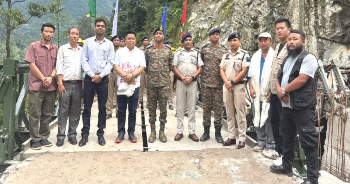 Washed-Away Sikkim Bridge Restored In Five Days By Border Roads Organisation