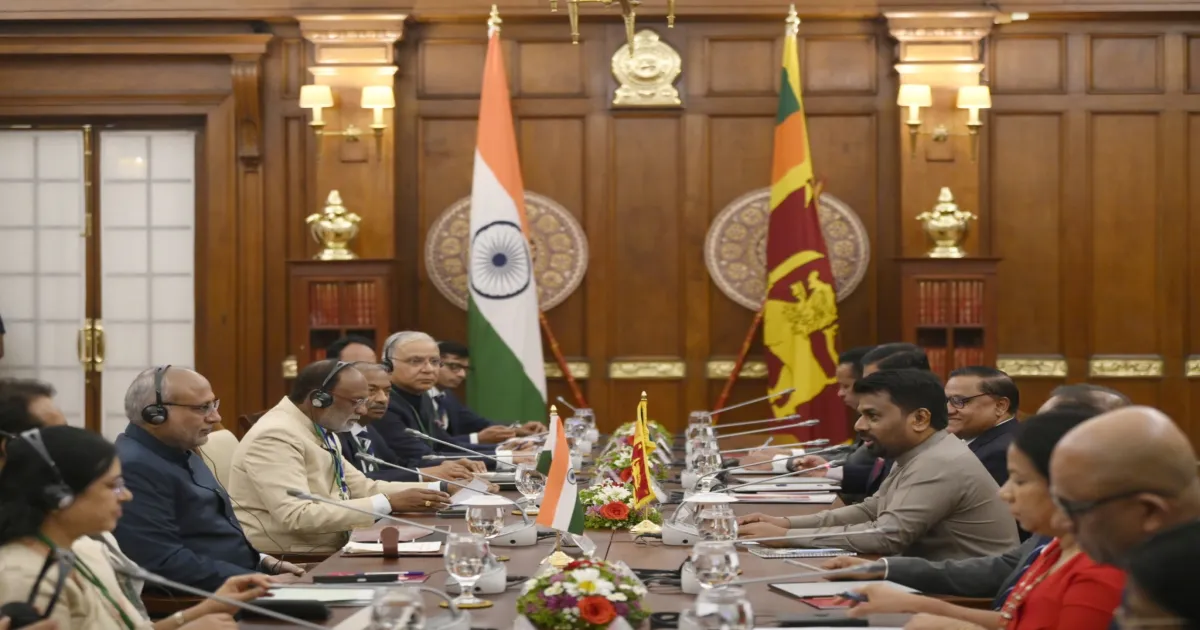 Vice President Radhakrishnan Meets Sri Lankan President Dissanayake In Colombo