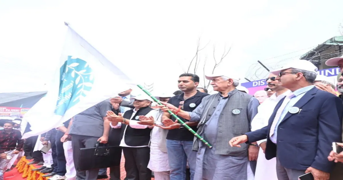 Manoj Sinha Joins Drug-Free Campaign Padyatra In Rajouri, Calls For Strong Action