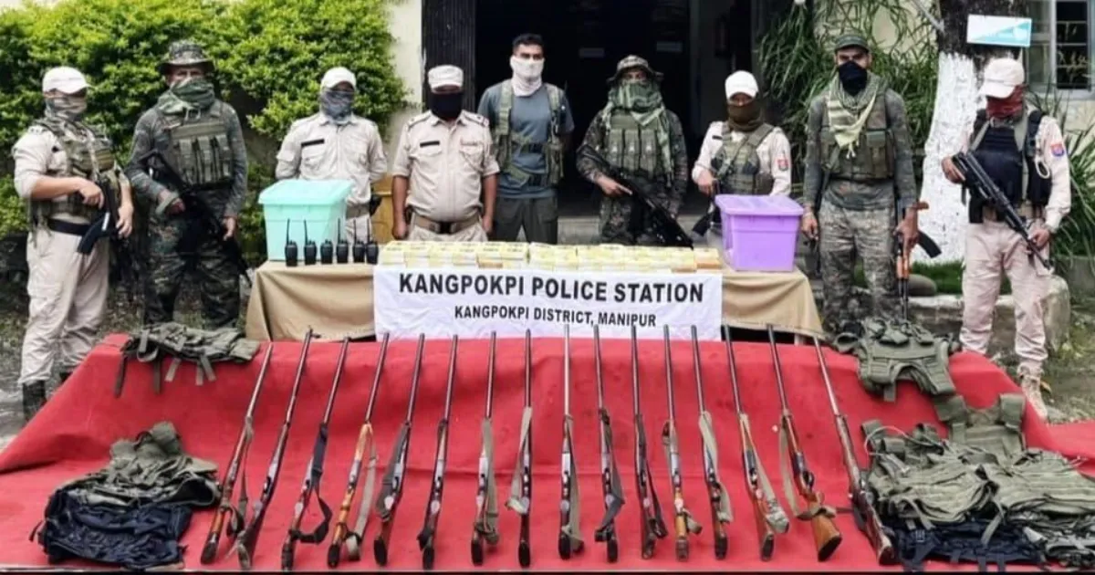 Manipur: Security Forces Recover Illegal Arms And Equipment During Kangpokpi Operation