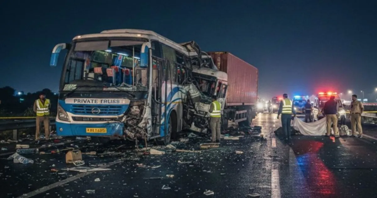 Six Killed As Truck Collides With Bus On Yamuna Expressway In Mathura