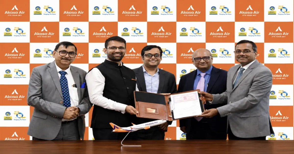 Akasa Air And BPCL Sign Deal For Sustainable Aviation Fuel