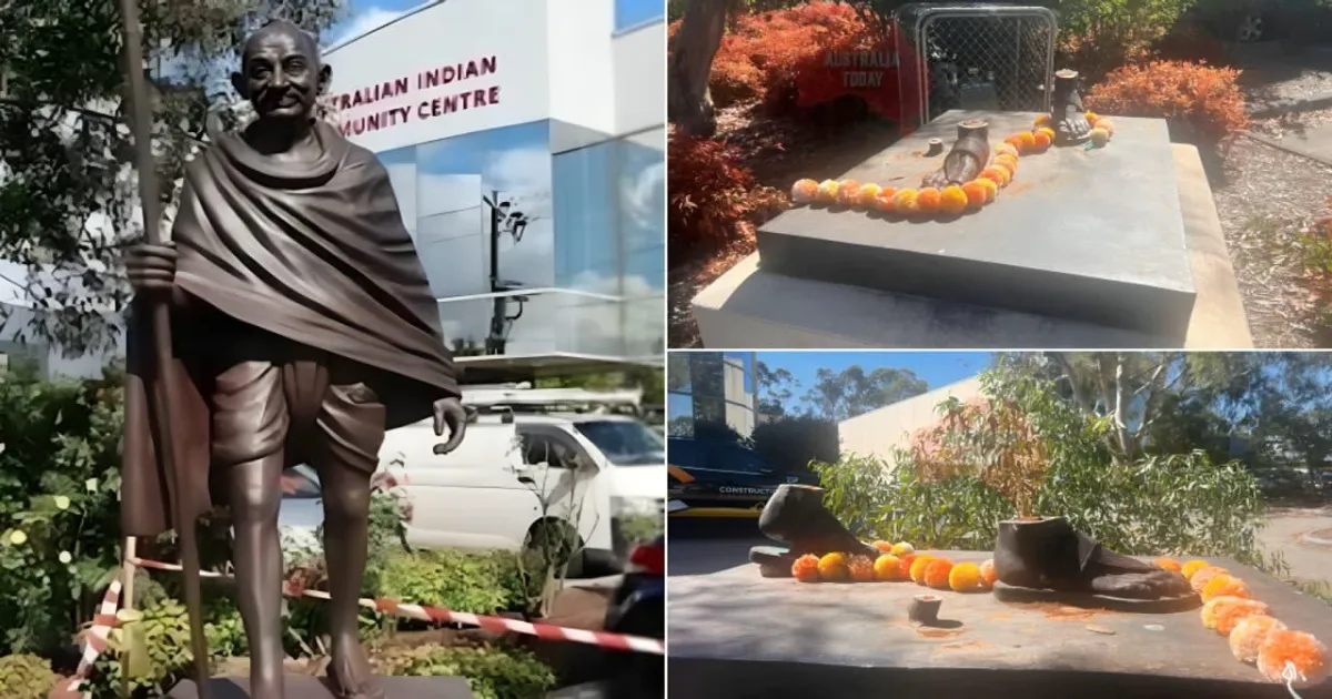 #BreakingNews: 420 kg Gandhi Statue Stolen from Melbourne Community Centre