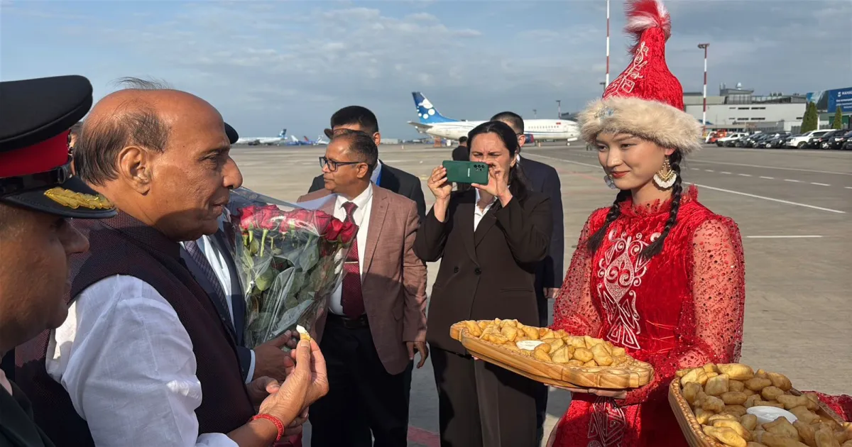 Rajnath Singh Reaches Kyrgyzstan To Attend SCO Defence Ministers’ Meeting