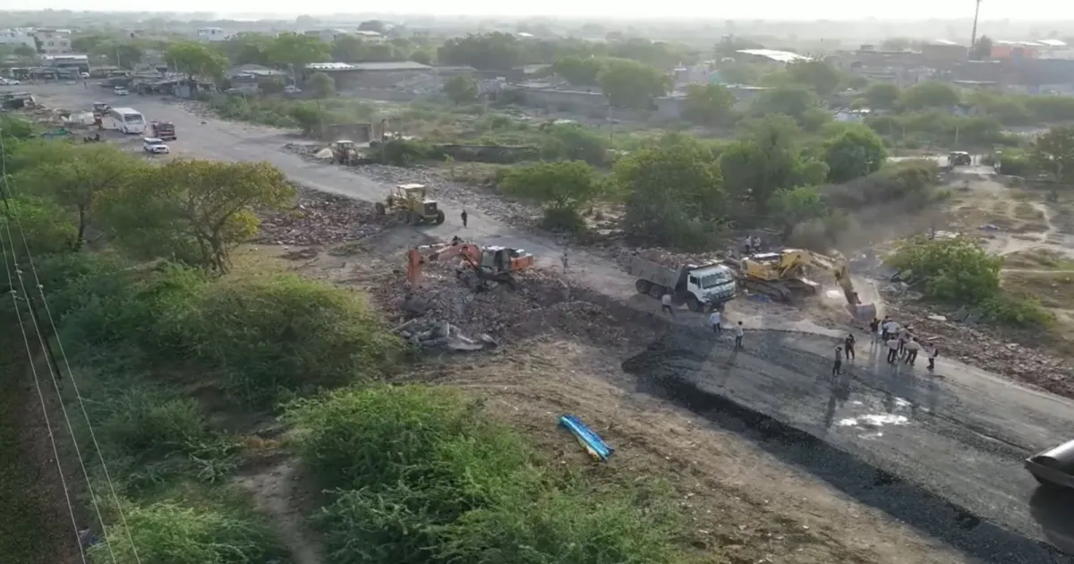Large-Scale Encroachment Removal Conducted For Viramgam-Surendranagar Four-Lane Project