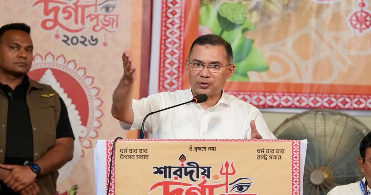 Tarique Rahman Makes Unity Appeal as Bangladesh Celebrates Durga Puja