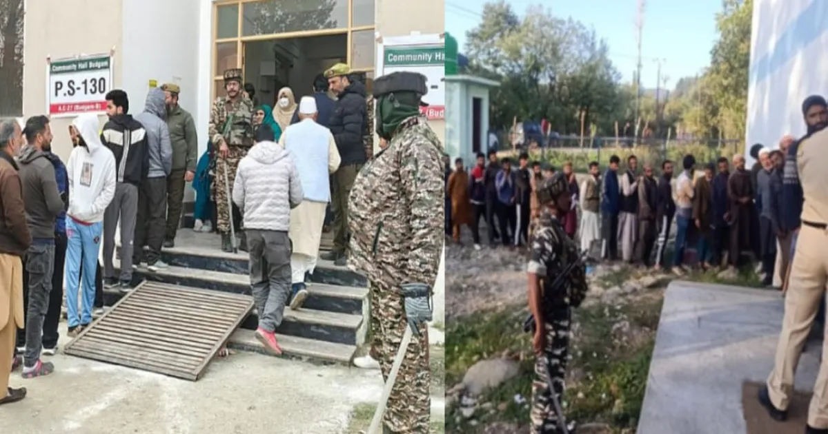 #J&K Bypolls: Voters Turn Out Despite Cold as Polling Progresses in Budgam, Nagrota Bypolls