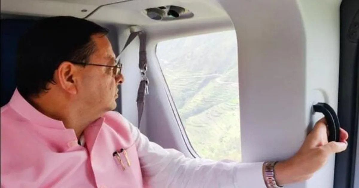 Uttarakhand CM Takes to Skies to Assess Rain-Ravaged Uttarkashi