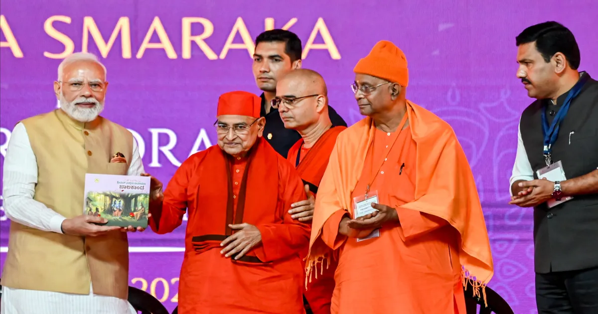 PM Modi Launches Kannada Translations Of Valmiki Ramayana, Vedanta Monks' Stories