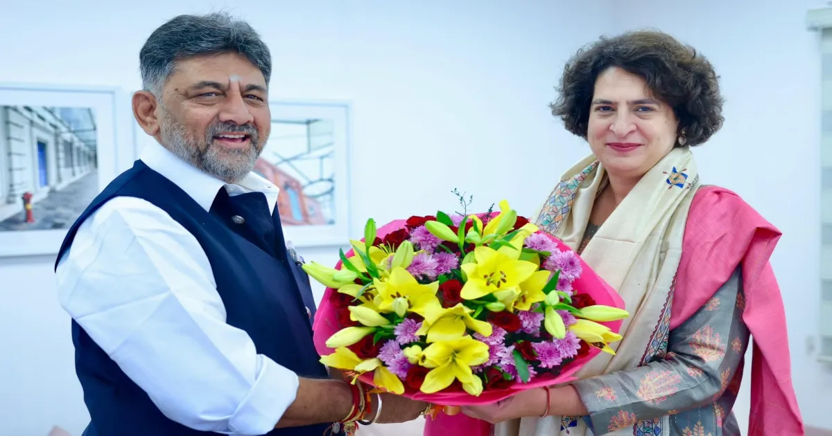 Rift in Karnataka Congress? DK Shivakumar meets Priyanka, CM Seeks Rahul Appointment