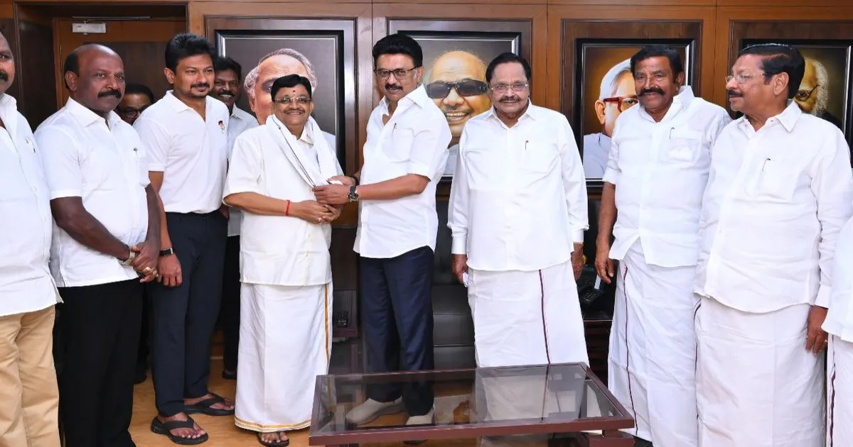 AIADMK's Maitreyan Joins DMK, Criticizes Leadership