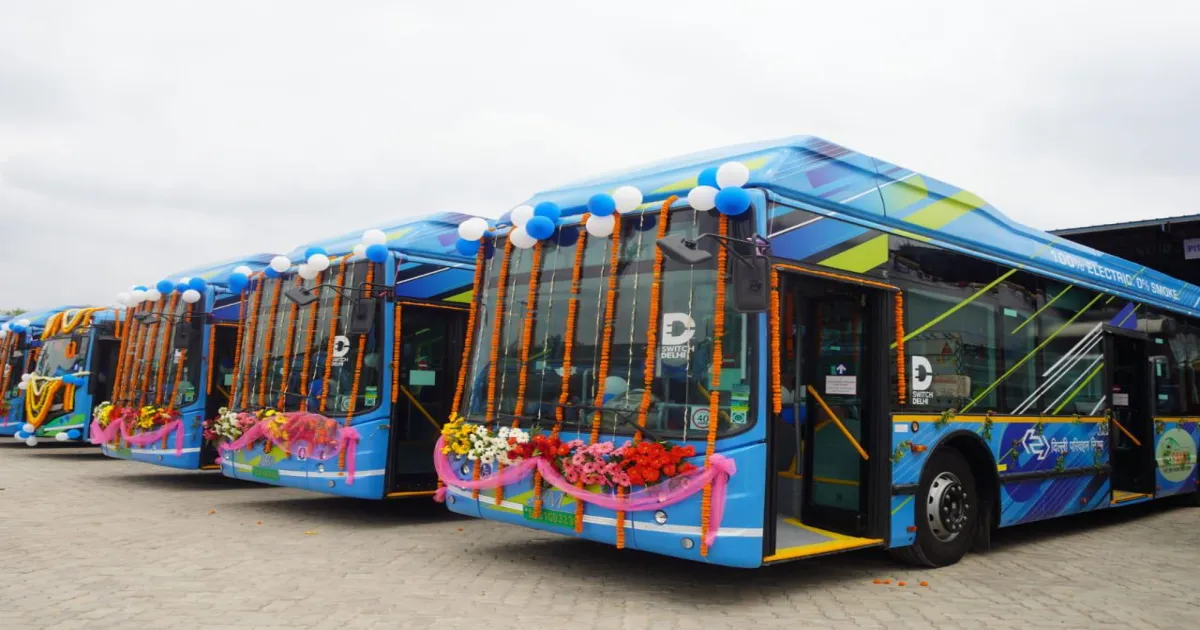 Delhi Adds 500 Electric Buses, Fleet Reaches 4,000 This Weekend