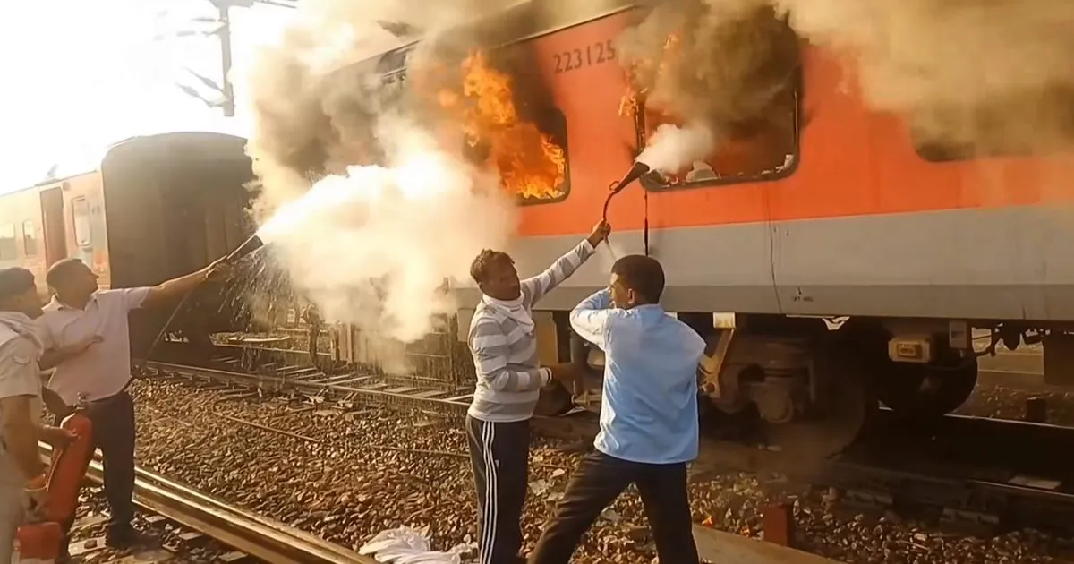 Fire Erupts on Garib Rath Train in Punjab, Passengers Escape Unharmed