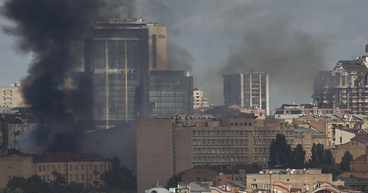 Russian Drone Strike Reported At Ukraine Intelligence Service Headquarters In Kyiv
