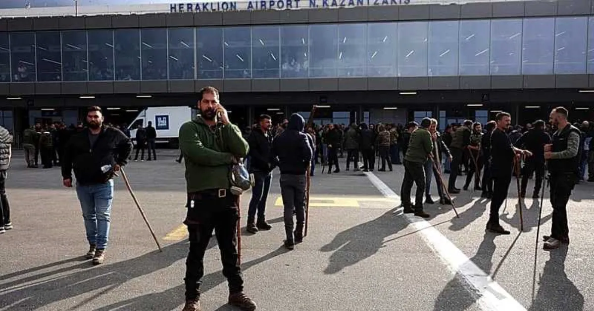 Greek Farmers Storm Crete Airport, Forcing Shutdown as Protests Explode Nationwide