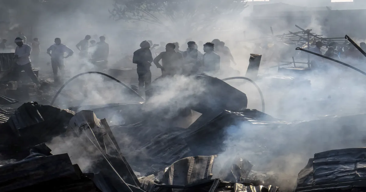 Major Fire in Gurugram! Basai Chowk Inferno Ravages Huts