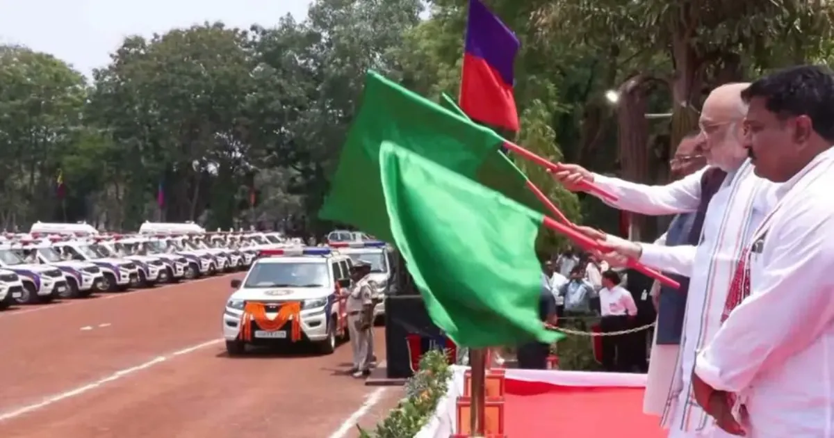 HM Amit Shah Launches Advanced Dial 112 Service And Forensic Vans In Raipur