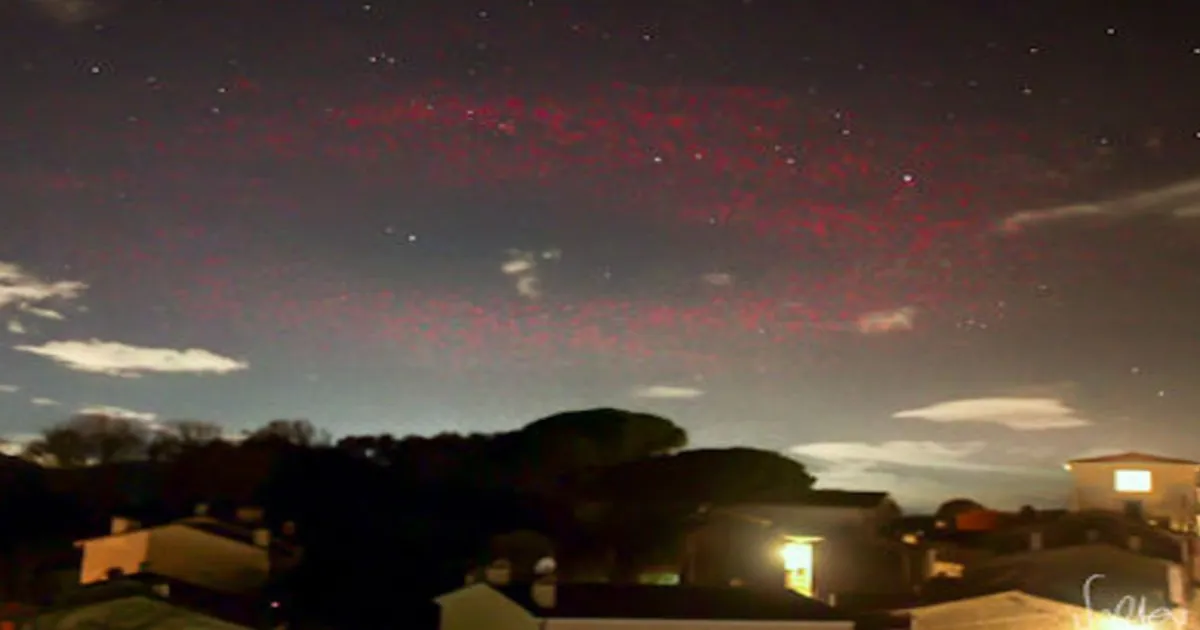 Giant Crimson Halo Rings the Sky Over Possagno for Second Time in Three Years