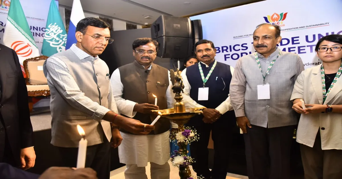 Mansukh Mandaviya Inaugurates 15th BRICS Trade Union Forum Summit In Hyderabad