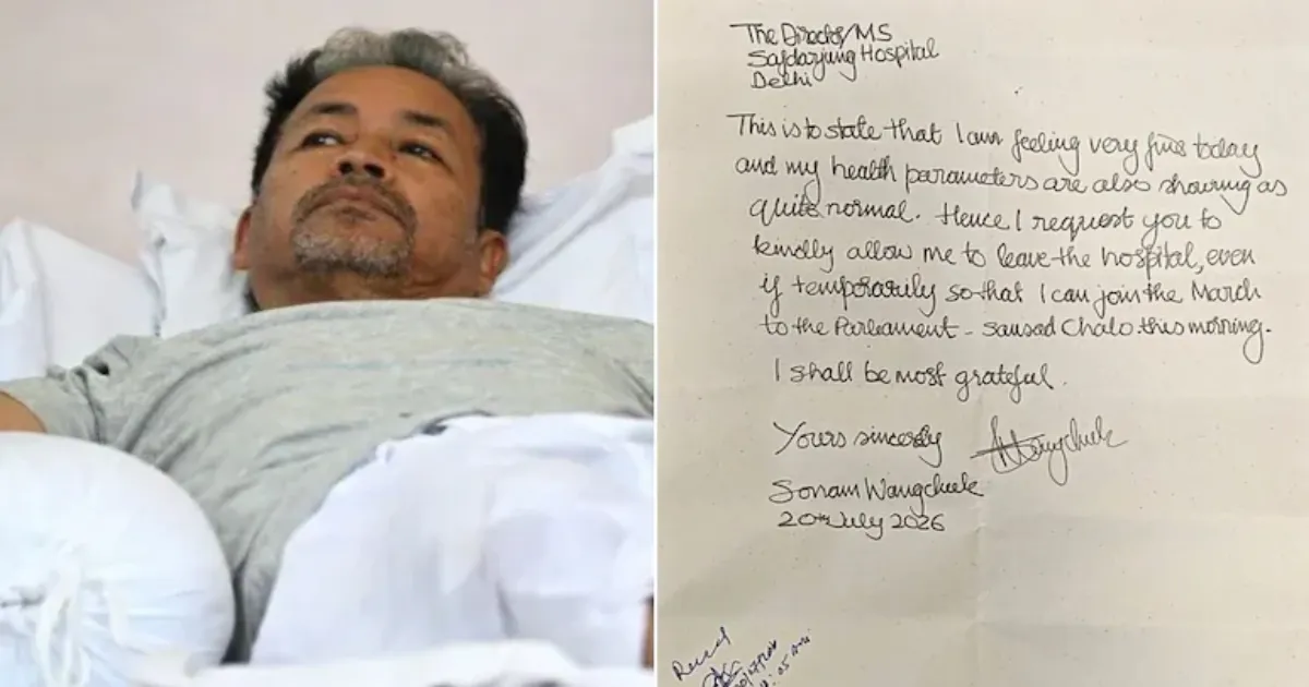 Sonam Wangchuk Requests Hospital Discharge Ahead Of Parliament March