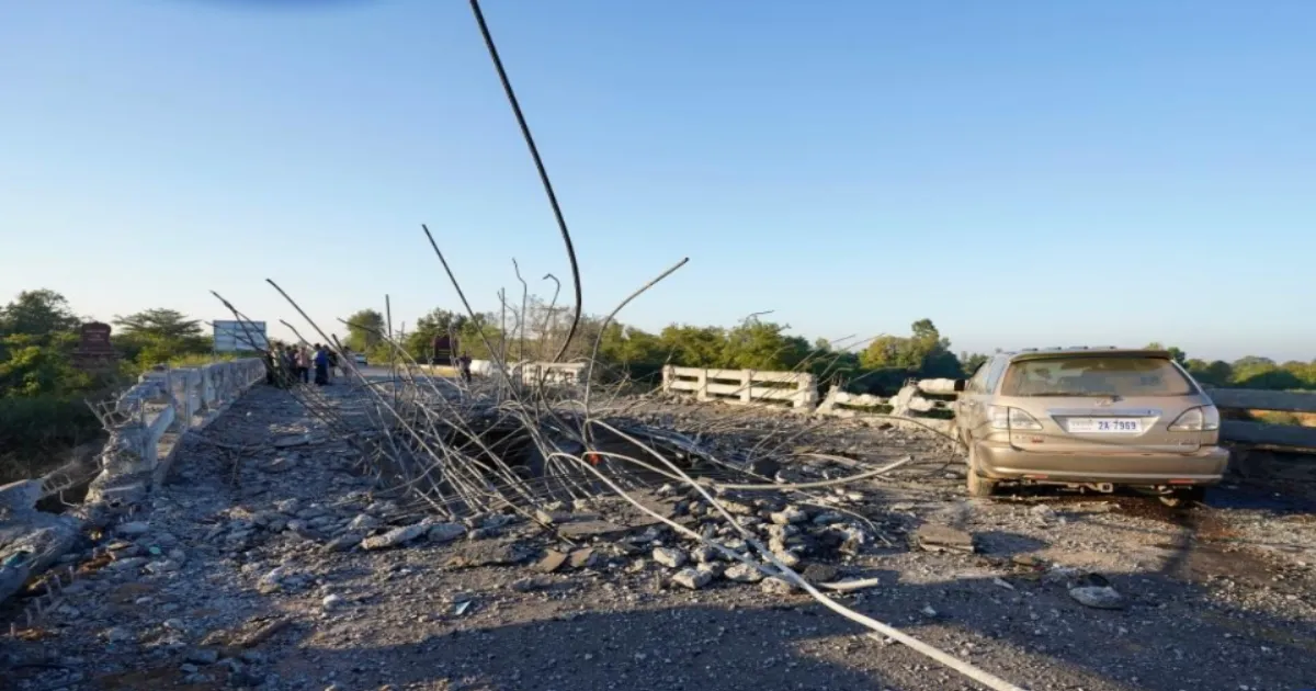 Cambodia Accuses Thailand of Bombing Bridge as Border Conflict Escalates
