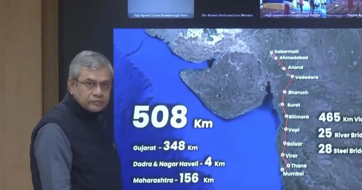 Mumbai-Ahmedabad Bullet Train Hits Major Milestone With First Mountain Tunnel Breakthrough