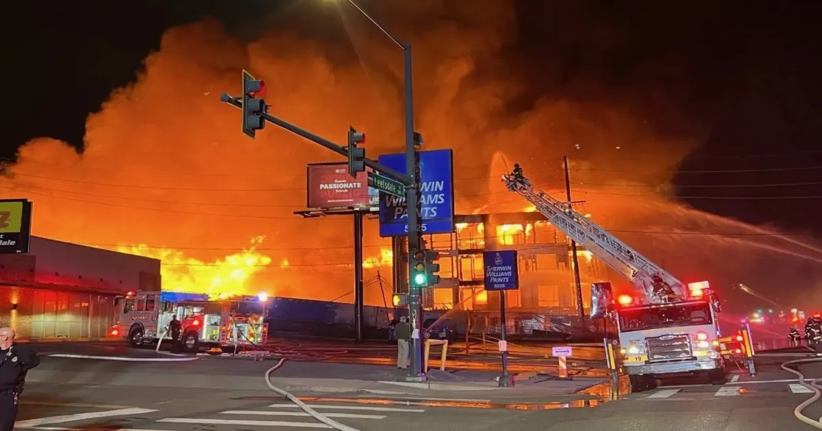 Denver Construction Site Engulfed in Massive Five-Alarm Fire