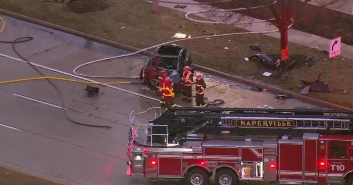 Tesla Model Y Bursts Into Flames After Driver's Medical Emergency in Chicago Crash