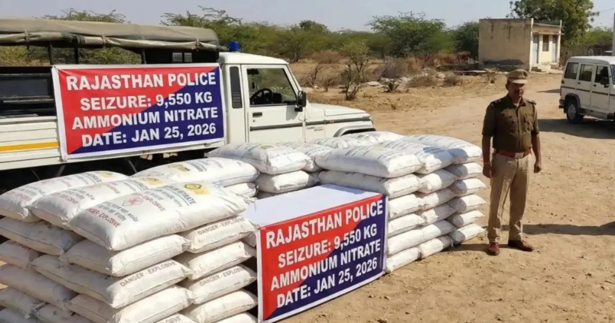 10,000 Kg Explosives Haul Recovered in Rajasthan Just Before Republic Day
