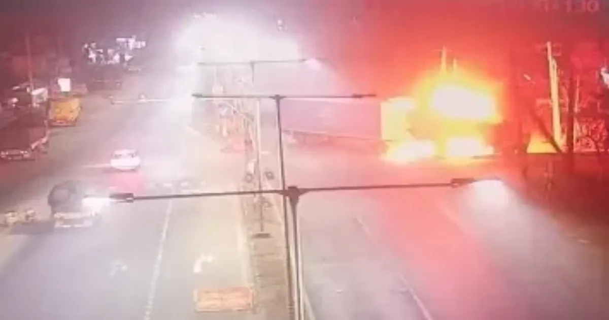 Driver Burnt Alive in Fiery Head-On Lorry Crash on Andhra Highway
