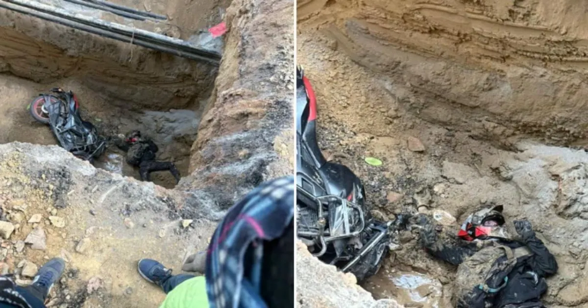 Biker Plunges to Death in Massive Delhi Jal Board Pit on Busy Road