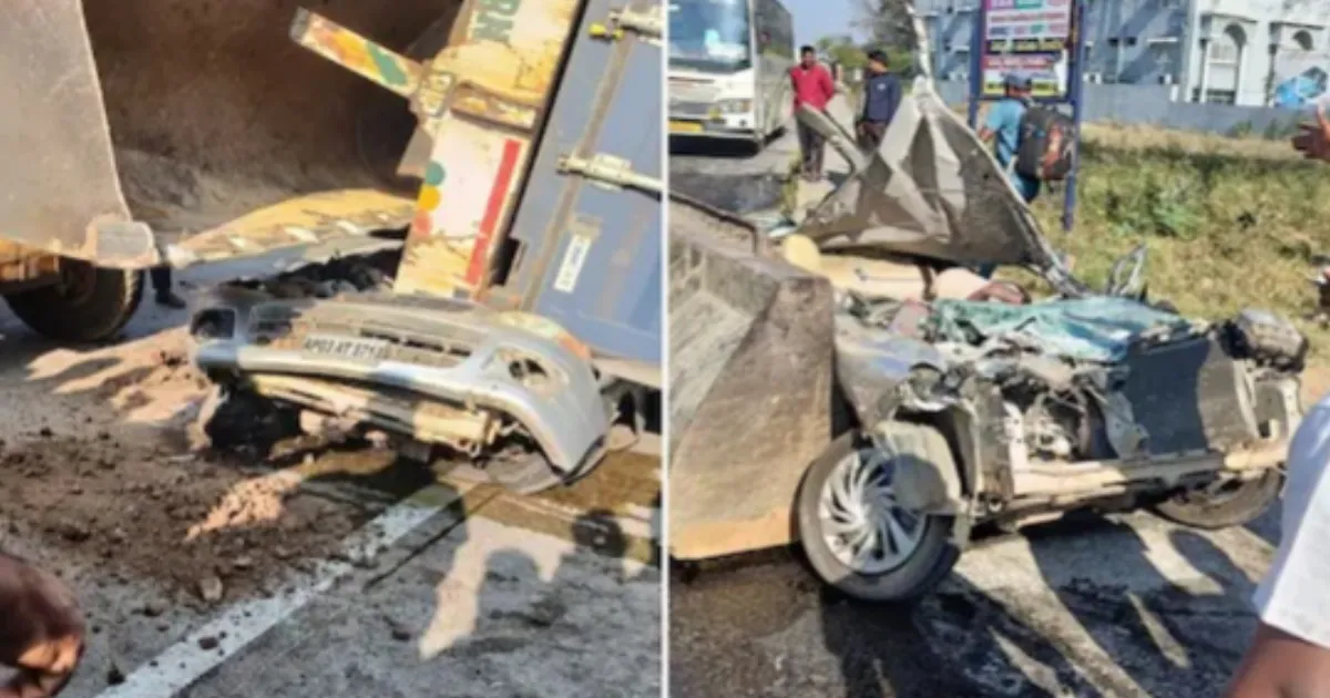 Container Falls on Car, Kills 32-Year-Old Techie in Chittoor