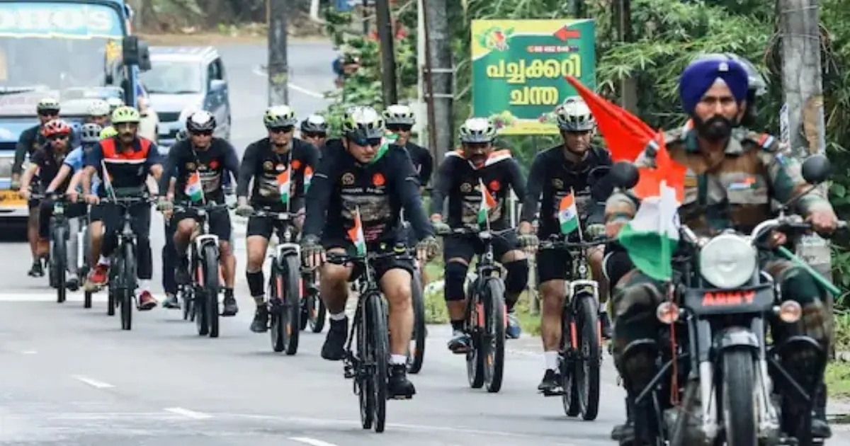 Indian Army’s 400-km Cycle Rally Honors Wayanad’s Resilience