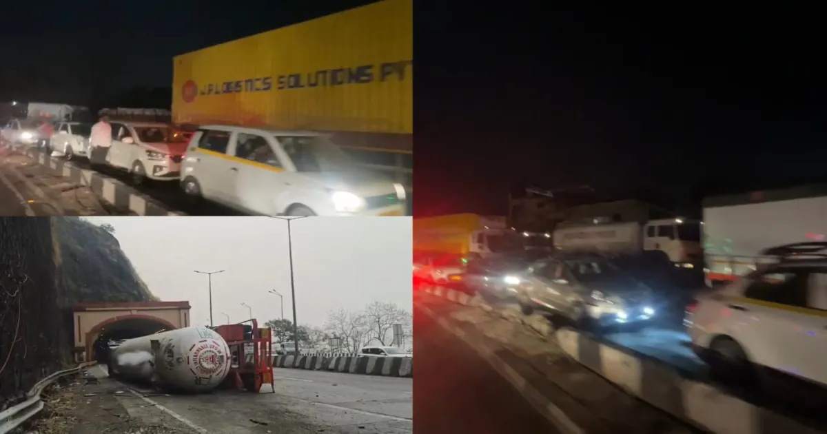 20-Km Jam Traps Hundreds on Mumbai-Pune Expressway After Gas Tanker Crash