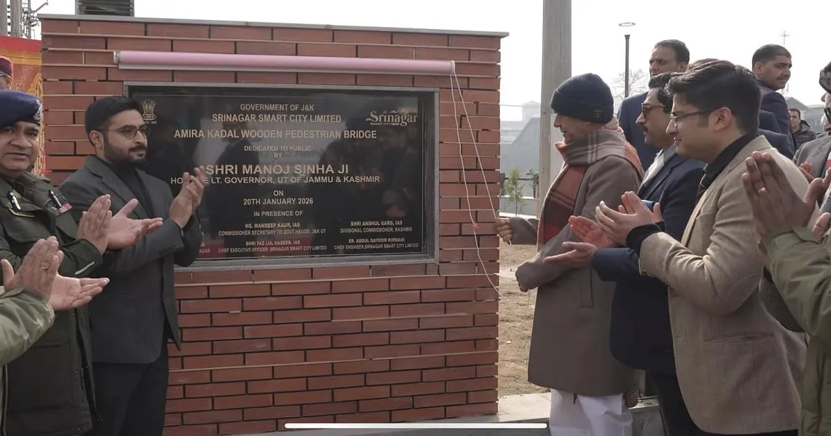 NC MLA objects LG Sinha for Inaugurating Srinagar’s Amira Kadal Pedestrian Bridge