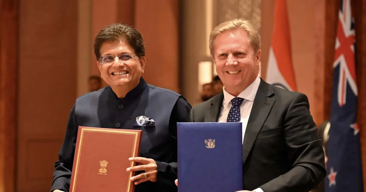 India And New Zealand Sign Free Trade Agreement To Boost Trade And Investment