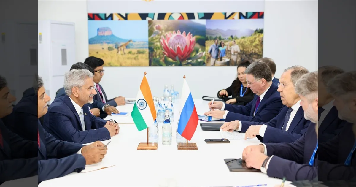 India and Russia Reinforce Ties.. Jaishankar and Lavrov Convene in Johannesburg