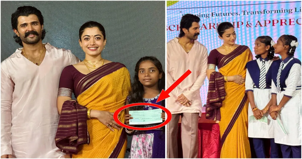 Vijay Deverakonda, Rashmika Mandanna Award Scholarships To 180 Telangana Students