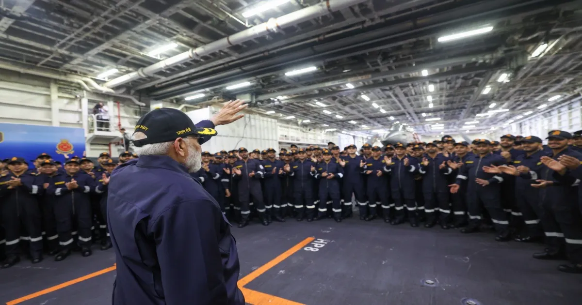 PM Modi Hails Indian Navy as Guardian of Indian Ocean During Diwali Celebration