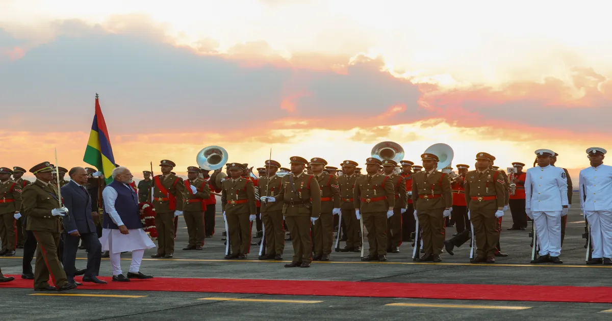 Vibrant Bihari Welcome For PM Modi in Mauritius