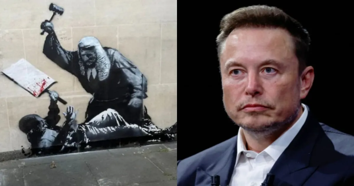 Banksy’s Judge Mural Censored: Musk Calls It “Accurate”