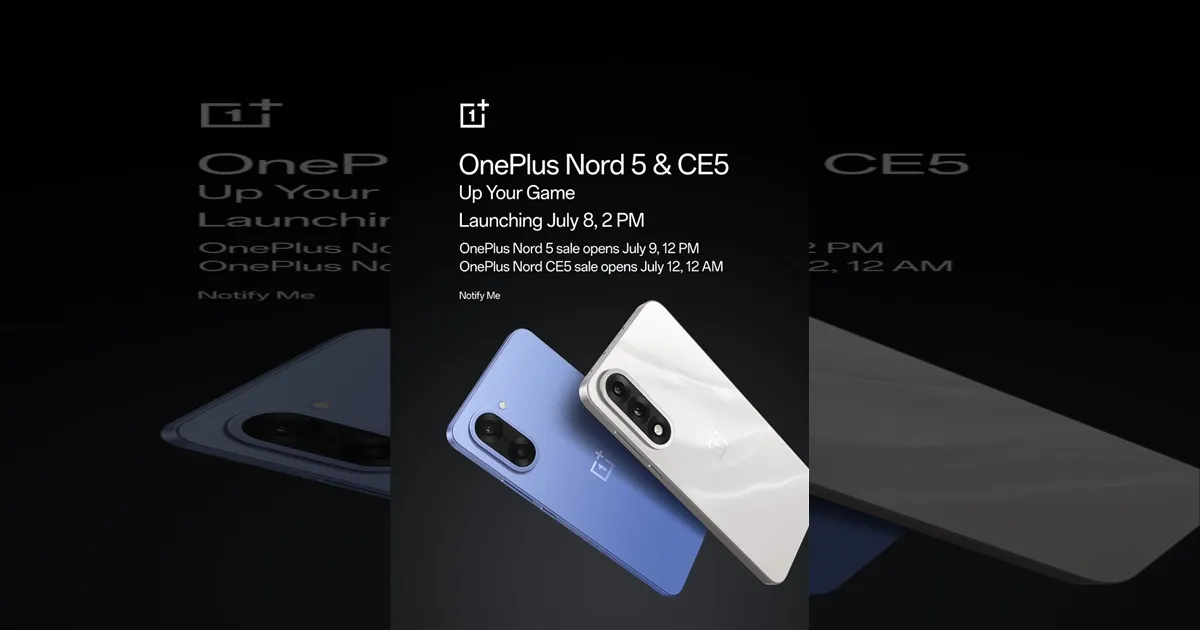 OnePlus Nord 5, Nord CE 5 Set to Launch in India Today: Expected Price, Features, and Specs