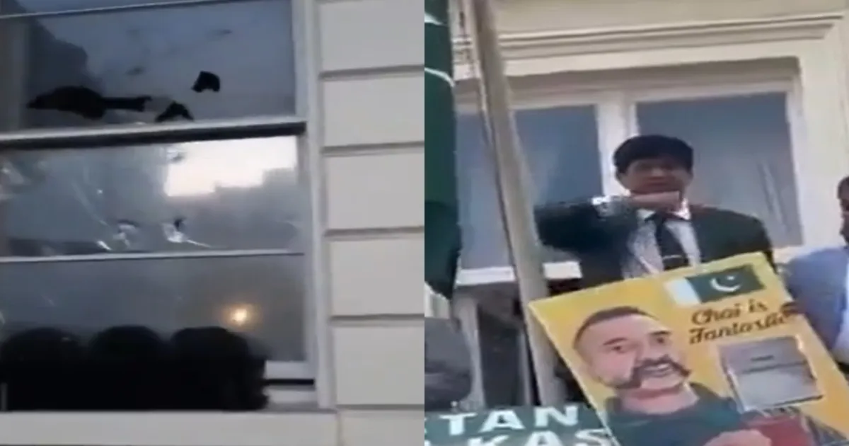 Indian Smashes Window of Pakistani High Commission in London, Arrested