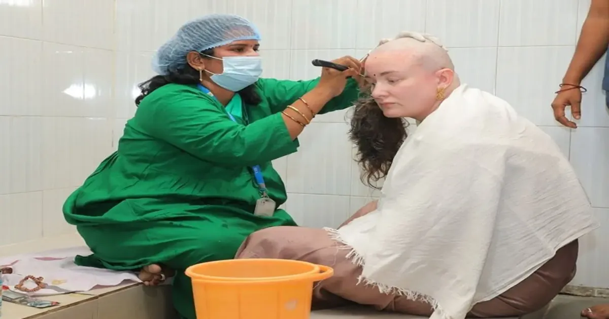 pawan-kalyans-wife-donates-hair-at-tirumala-temple-afte